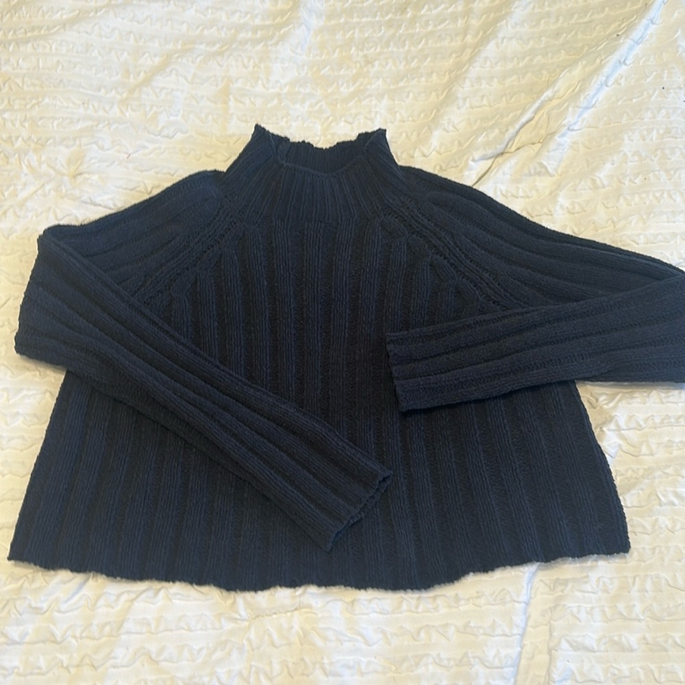 Navy American Eagle mock neck sweater